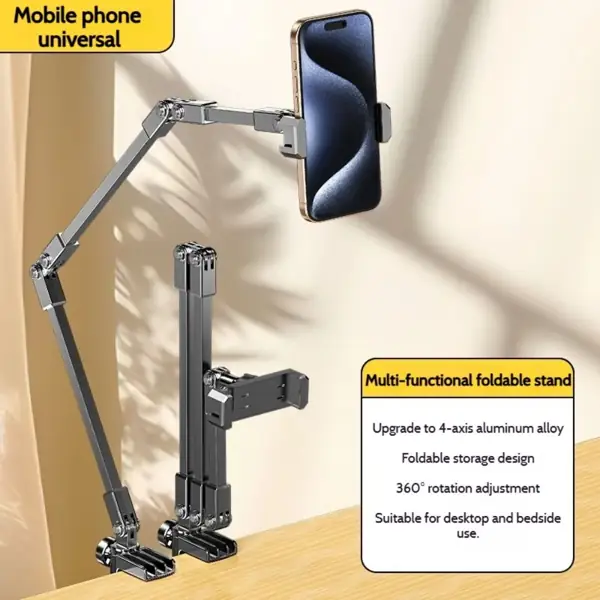 360-Degree Adjustable Tablet & Phone Stand for 5-12 Inch Devices