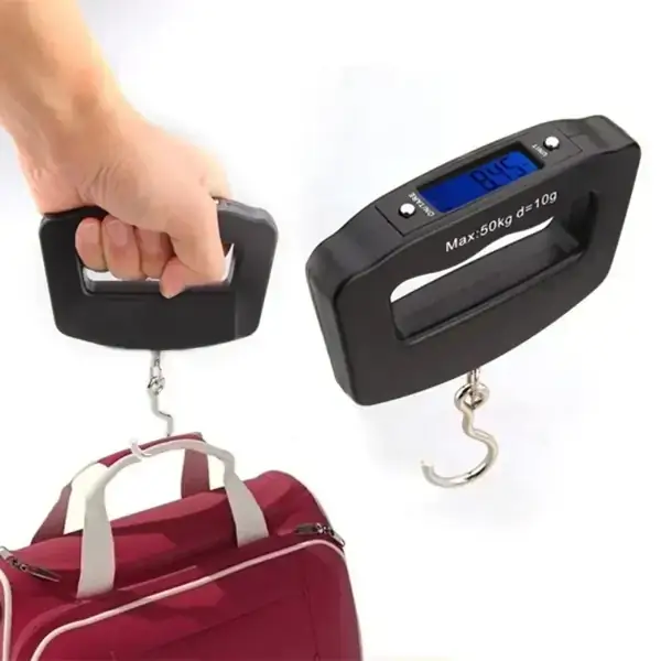 Digital Hanging Luggage Scale with Backlight, 50kg Capacity
