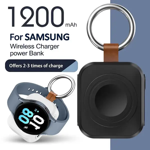 1,200mAh Magnetic Wireless Watch Charger for Samsung Galaxy Watch 4-8